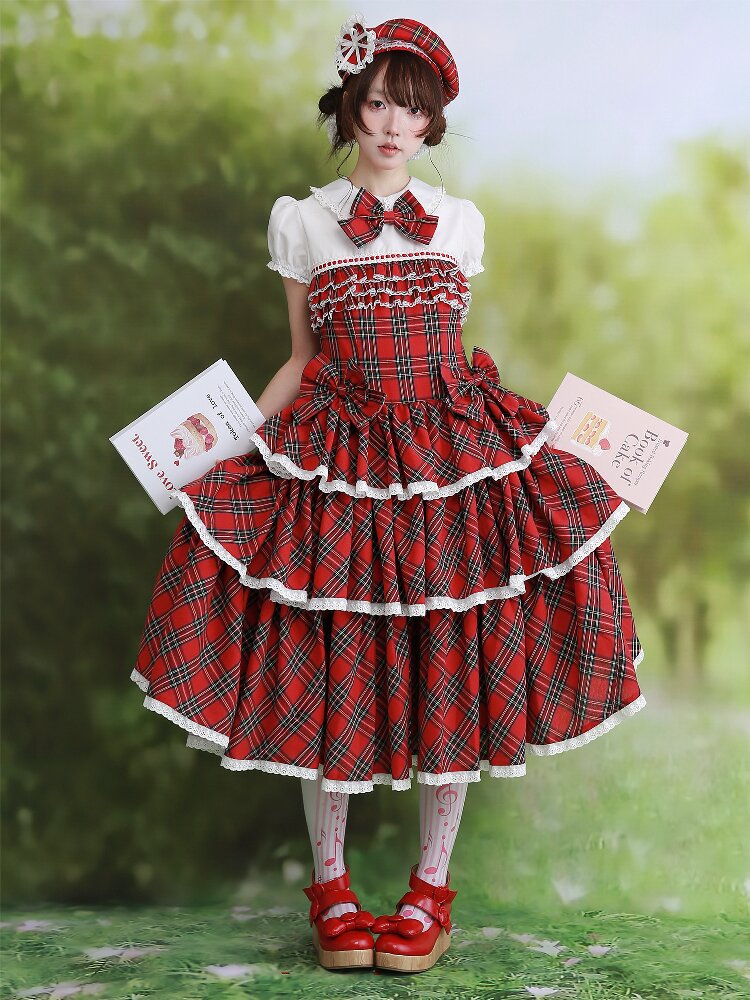Red Retro Lolita Cake Dress【s0000016562】