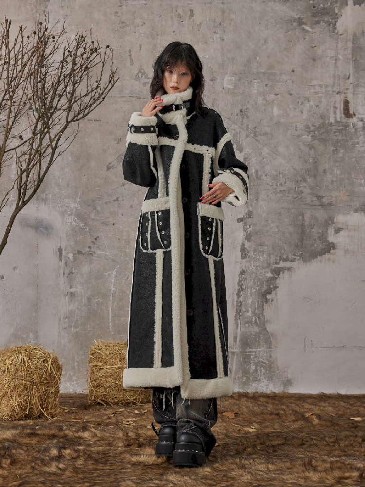 LONG LAMB WOOL FUR COAT [S0000010976]