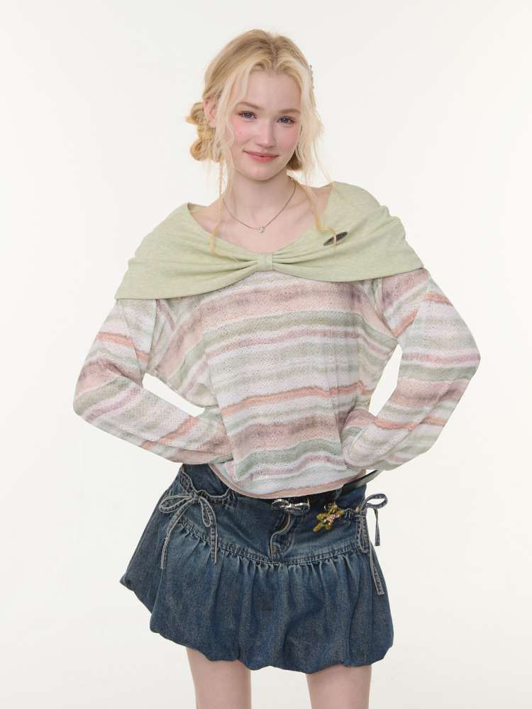 Spring Mist Butterfly Knit Top【s0000015428】