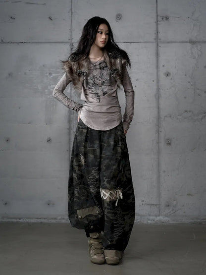 Punk Studded Fuzzy Mini Jacket【s0000014113】