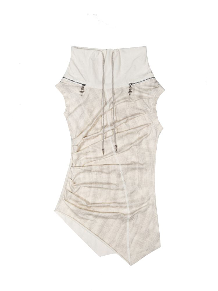 Irregular Pleated Multi-Wear Vest【s0000012658】