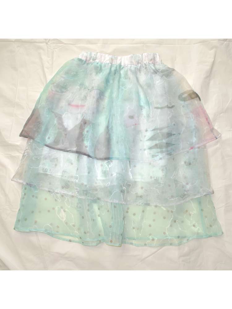 Spliced Half Length Gauze Skirt【s0000015205】