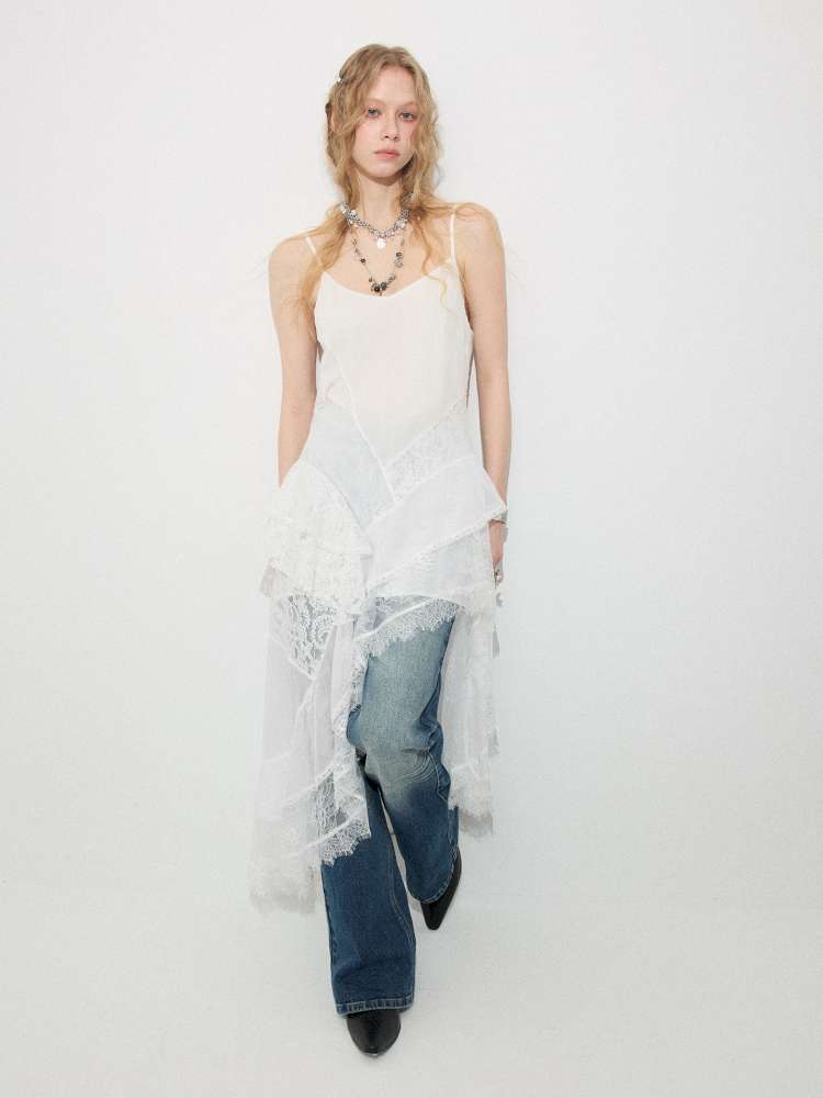 Lace Irregular Patchwork Dress【s0000015411】