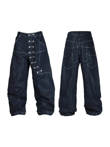 Silver Filigree Topstitch Jeans【s0000016295】