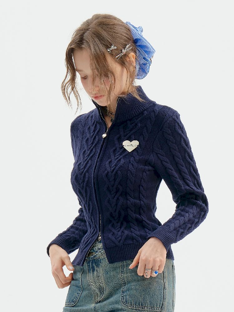Twist Slim Sweater Cardigan【s0000011514】