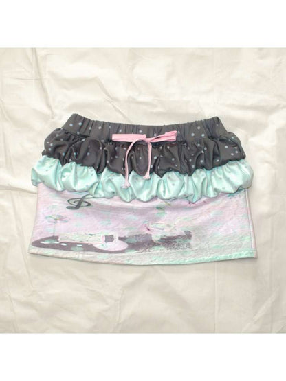Cream Flower Bud Trim Skirt【s0000015202】