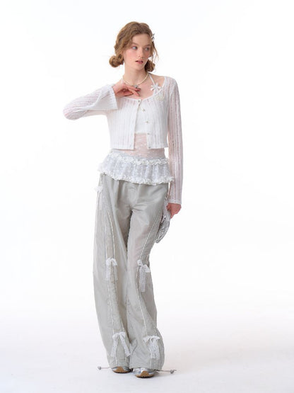 Short White Hollow Thin Jacket【s0000011679】