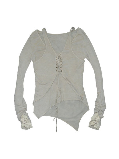 Romantic Antique Embroidered Top【s0000017973】