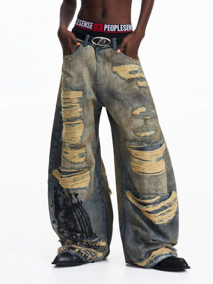 Wild Destruction Denim Wide Pants【s0000015179】