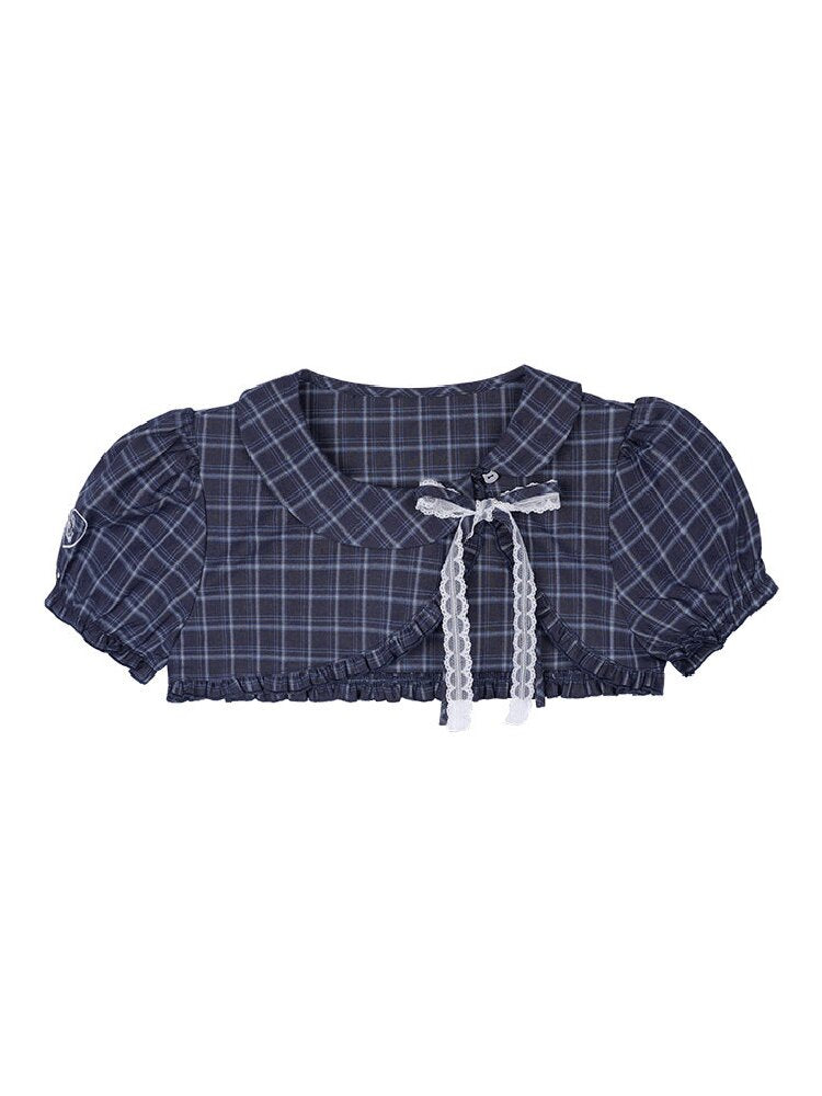 Puff Sleeve Bow Cover Up Top【s0000017274】
