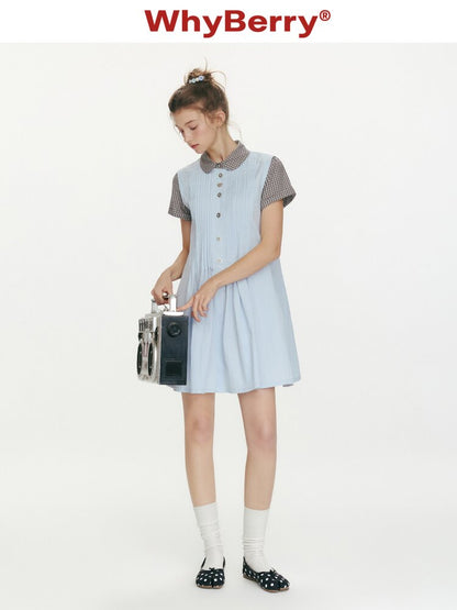 Rain Falling Organ Fake Two Dress【s0000015685】