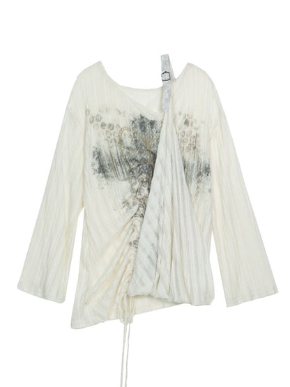 Slim-Fit Printed Long-Sleeve T-Shirt【s0000013899】