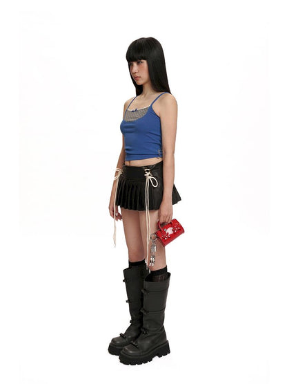 Plaid layered ultra-short skirt【s0000012536】