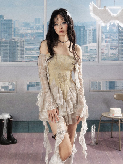 Ruffle Camisole Slimming Dress【s0000016265】