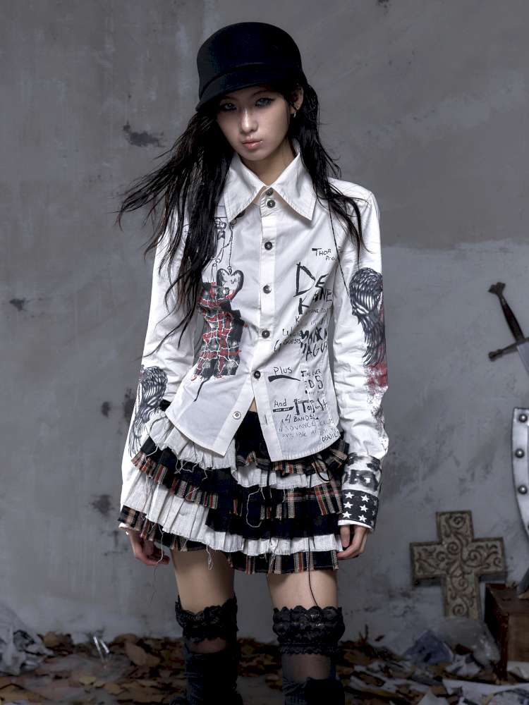 Slim-Fit Long-Sleeve Shirt Top【s0000014471】