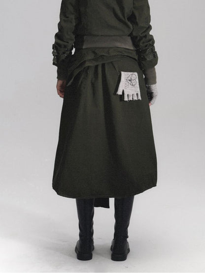 Airbrushed Denim Punk Halter Skirt【s0000011630】