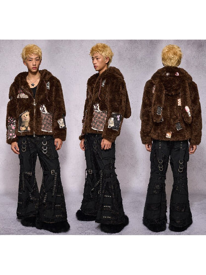 Rabbit Patch Fur Jacket【s0000019136】