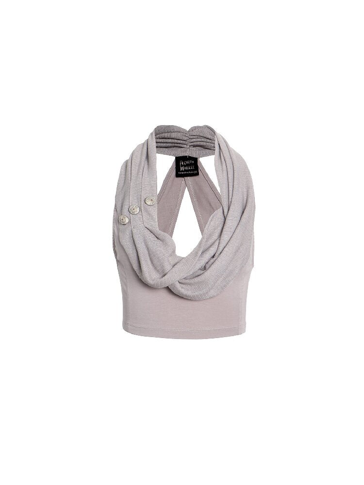 Detachable Collar Mesh Camisole【s0000017019】