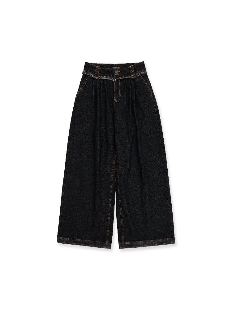 Waist Raw Lace Loose Jeans【s0000016071】