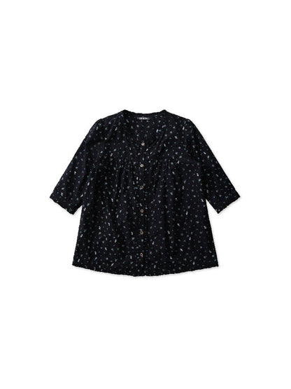 Hand Painted Floral Lace Shirt【s0000017933】