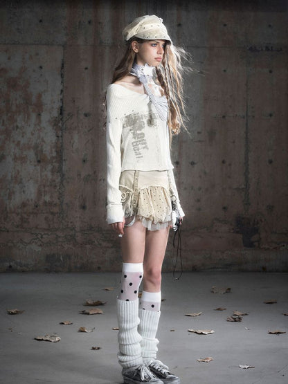 Drilling Long Sleeve Knit Sweater【s0000013888】