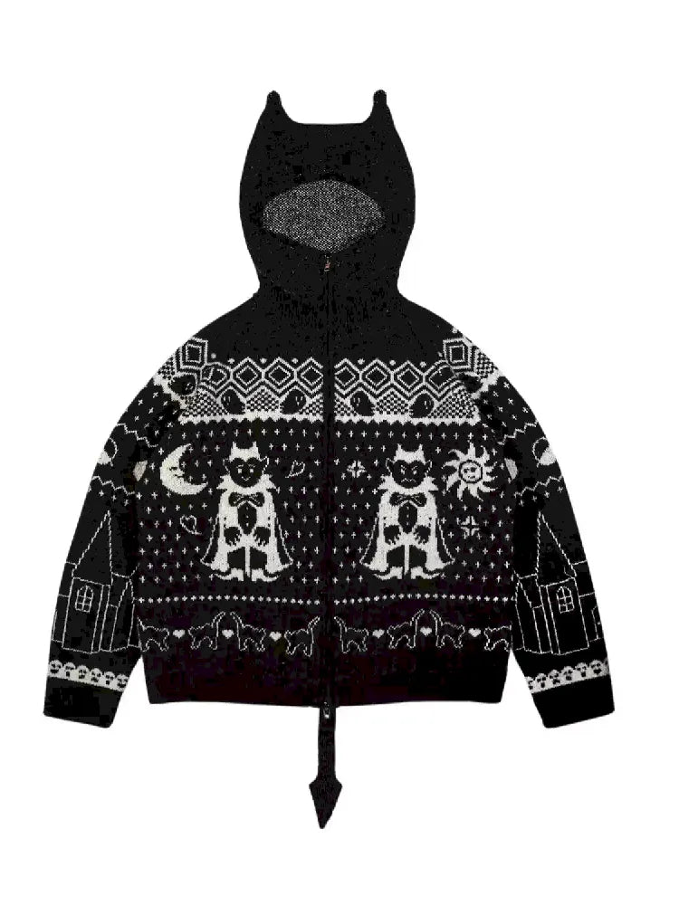 Cat Ears Devil's Tail Cardigan【s0000011559】