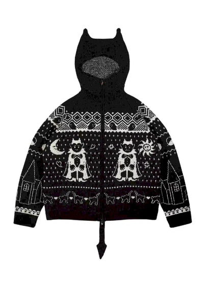 Cat Ears Devil's Tail Cardigan【s0000011559】