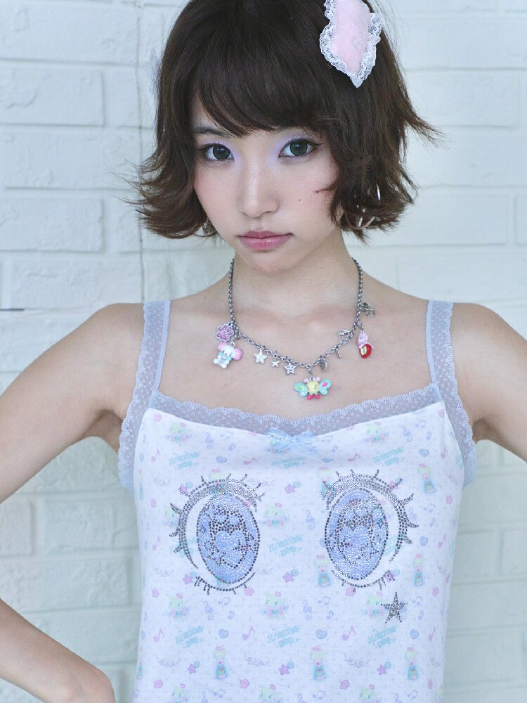 Playful Cartoon Eye Lace Camisole【s0000017475】