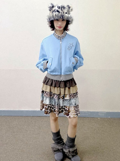Printed splicing bustier cake skirt【s0000012271】