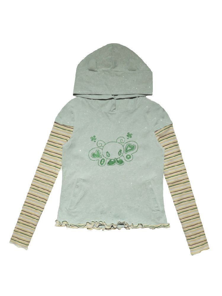 Long Sleeve Hooded Bottom Shirt【s0000012197】