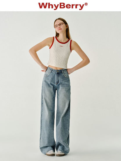 Lace Slim Colorblocking Vest【s0000011989】