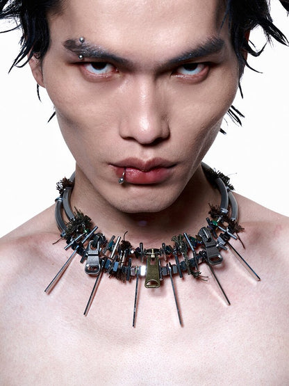 Nothingness Fifth Element Zip Necklace【s0000018859】