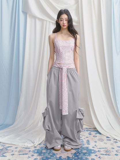 Sporty Loose Pockets Wide Leg Pants【s0000012157】