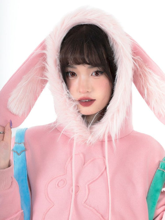 Rabbit Ears Hooded Sweatshirt Dress【s0000005710】