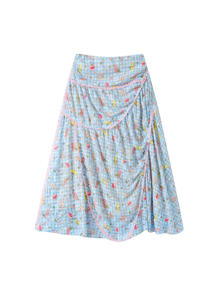 Bunny Lace Asymmetrical Skirt Set【s0000017690】