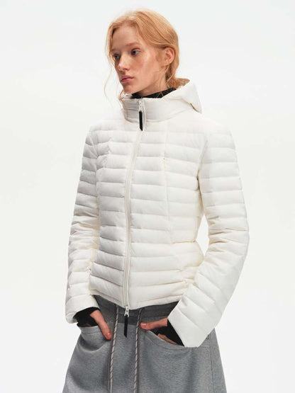 Pork Rib Hooded 90 Down Slim Jacket【s0000014879】