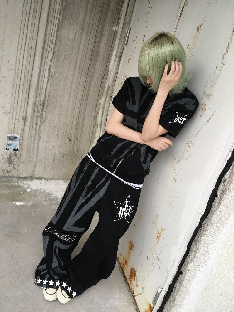 Flag Sub-Print Boxing Sweatpants【s0000018274】