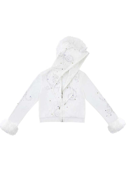 Horse Unicorn Velvet Diamond Coat【s0000015377】