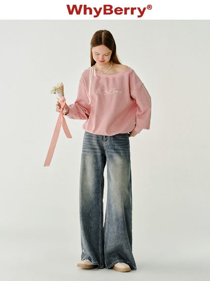 Old silhouette retro high-waisted jeans 【s0000011974】
