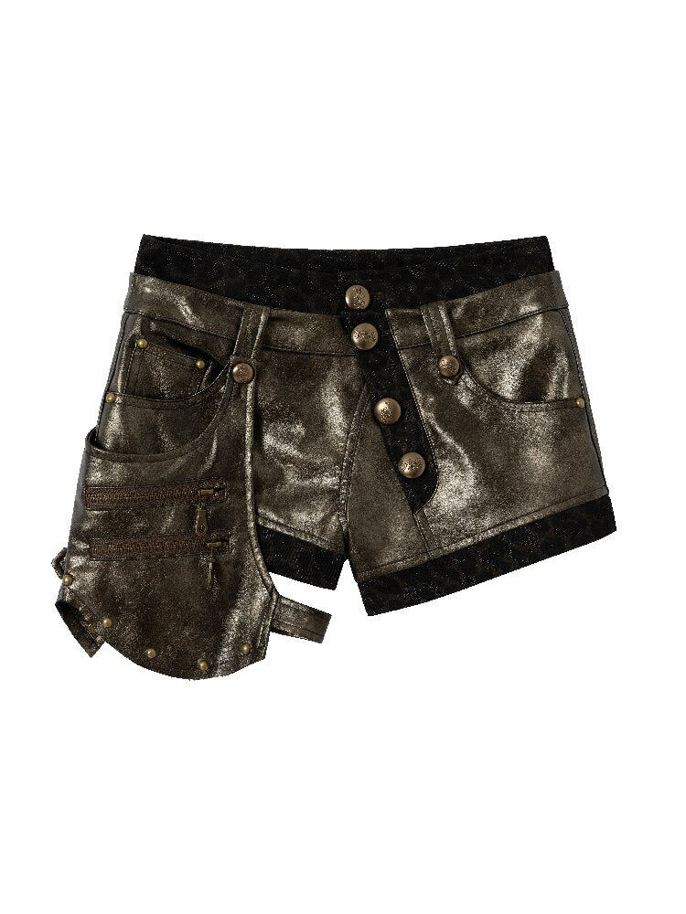 Lace Detachable Leather Shorts【s0000016210】
