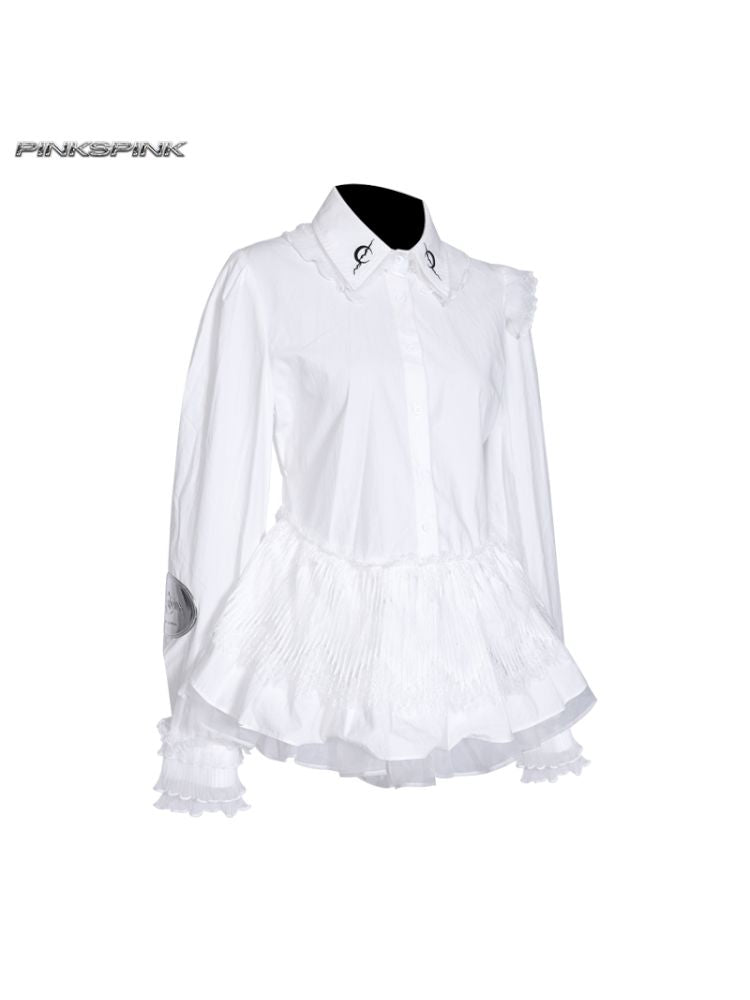 Punk Ballet Lolita White Lace Shirt【s0000012985】