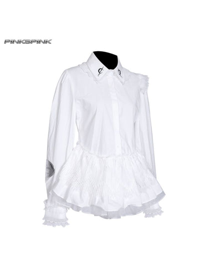 Punk Ballet Lolita White Lace Shirt【s0000012985】