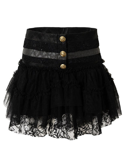 Vintage Layered Mesh Puffy Skirt【s0000019151】