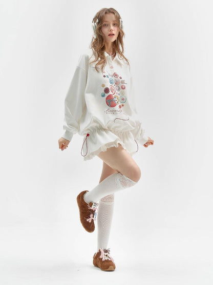 Neck Waist Slimming Sweatshirt【s0000012217】