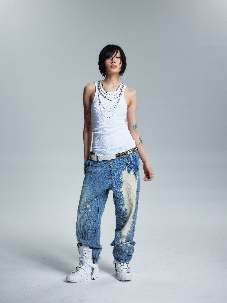 Two Color Slimming Metal Chain Vest【s0000016999】