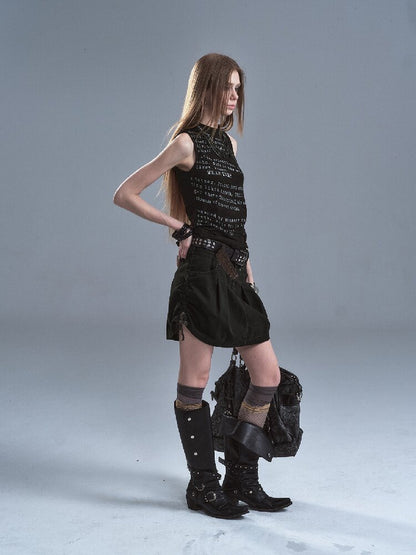 Broken Letter Slim Sleeveless Vest【s0000016899】