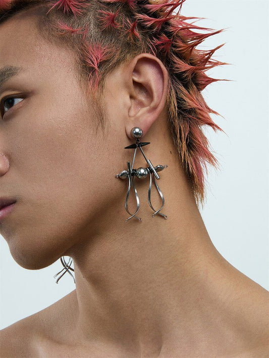 Punk Futuristic Hazard Earrings【s0000018884】
