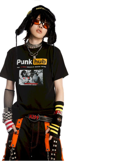 Street tide cool unisex hundred shoulder T-shirt【s0000013605】