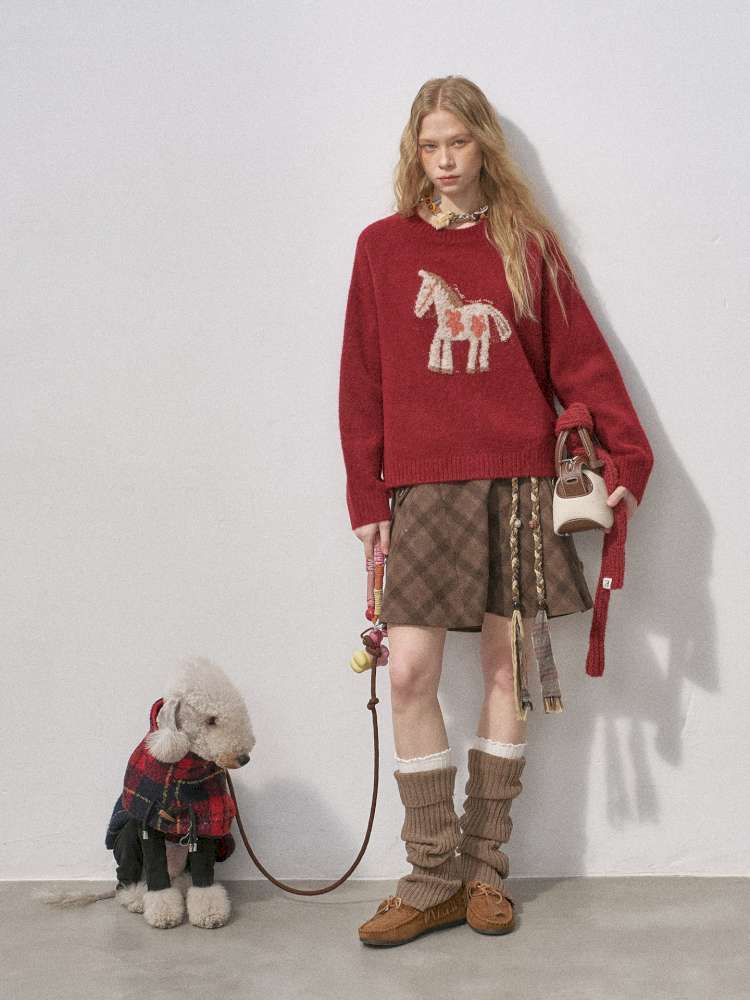 Woolen Plaid A-Line Short Skirt【s0000015220】