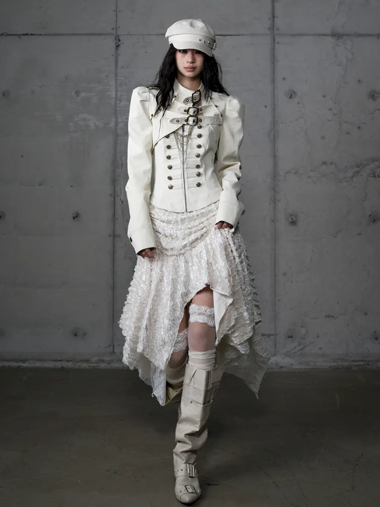 Stand Collar Ultra-Short Leather Jacket【s0000013950】